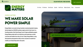 What Energymatters.com.au website looked like in 2021 (3 years ago)