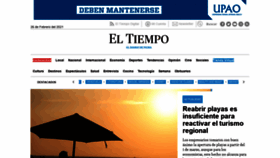 What Eltiempo.pe website looked like in 2021 (3 years ago)