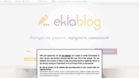What Eklablog.fr website looked like in 2021 (3 years ago)