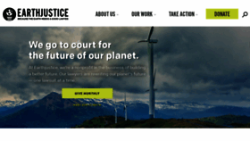 What Earthjustice.org website looked like in 2021 (3 years ago)