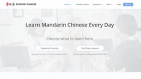 What Everydaychinese.com website looked like in 2021 (3 years ago)