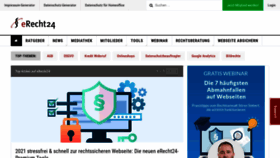 What E-recht24.de website looked like in 2021 (3 years ago)