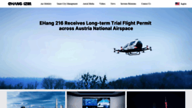 What Ehang.com website looked like in 2021 (4 years ago)