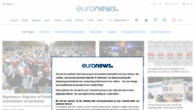What Euronews.net website looked like in 2021 (3 years ago)