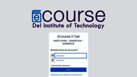 What Ecourse.del.ac.id website looked like in 2021 (3 years ago)