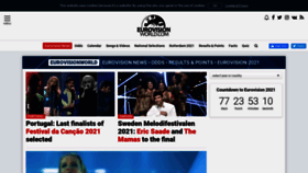 What Eurovisionworld.com website looked like in 2021 (3 years ago)