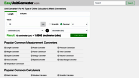 What Easyunitconverter.com website looked like in 2021 (4 years ago)