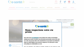 What E-sante.fr website looked like in 2021 (3 years ago)