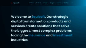 What Equisoft.com website looked like in 2021 (3 years ago)