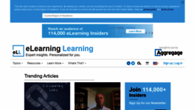 What Elearninglearning.com website looked like in 2021 (3 years ago)