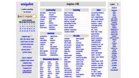 What Eugene.craigslist.org website looked like in 2021 (3 years ago)