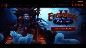 What Everquest2.com website looked like in 2021 (3 years ago)