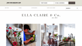 What Ellaclaireinspired.com website looked like in 2021 (3 years ago)