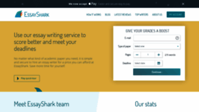 What Essayshark.com website looked like in 2021 (3 years ago)