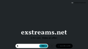 What Exstreams.net website looked like in 2021 (3 years ago)