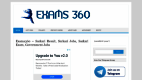What Exams360.co.in website looked like in 2021 (3 years ago)