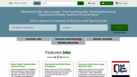 What Esljobslounge.com website looked like in 2021 (3 years ago)