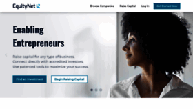 What Equitynet.com website looked like in 2021 (4 years ago)