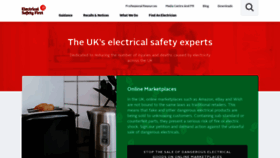 What Electricalsafetyfirst.org.uk website looked like in 2021 (3 years ago)