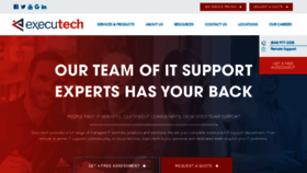 What Executech.com website looked like in 2021 (3 years ago)