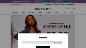 What Emmacloth.com website looked like in 2021 (3 years ago)
