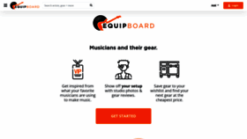 What Equipboard.com website looked like in 2021 (3 years ago)