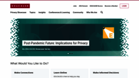 What Educause.edu website looked like in 2021 (3 years ago)
