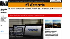 What Elcomercio.pe website looked like in 2021 (3 years ago)