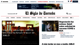 What Elsiglodetorreon.com.mx website looked like in 2021 (4 years ago)