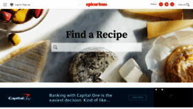 What Epicurious.com website looked like in 2021 (3 years ago)