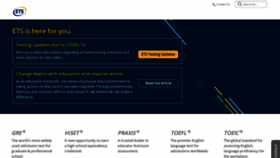 What Ets.org website looked like in 2021 (4 years ago)