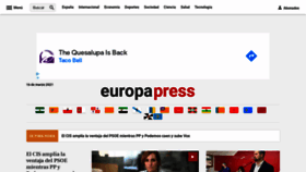 What Europapress.es website looked like in 2021 (3 years ago)