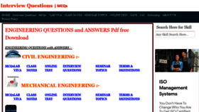 What Engineeringinterviewquestions.com website looked like in 2021 (3 years ago)