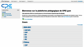 What E-campus.cpe.fr website looked like in 2021 (3 years ago)
