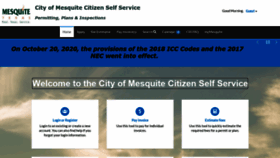 What Energov.cityofmesquite.com website looked like in 2021 (3 years ago)