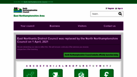 What East-northamptonshire.gov.uk website looked like in 2021 (3 years ago)