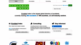 What Ecolabelindex.com website looked like in 2021 (3 years ago)