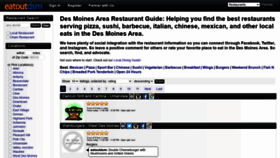 What Eatoutdesmoines.com website looked like in 2021 (3 years ago)