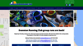 What Evanstonrunningclub.org website looked like in 2021 (3 years ago)