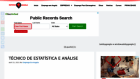 What Empregoemangola.net website looked like in 2021 (3 years ago)