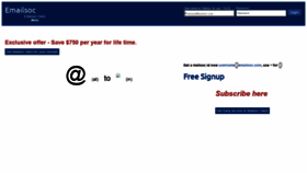 What Emailsoc.com website looked like in 2021 (3 years ago)