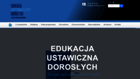 What Edukacjaustawicznadoroslych.eu website looked like in 2021 (3 years ago)