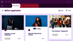What Erasmusapp.eu website looked like in 2021 (2 years ago)