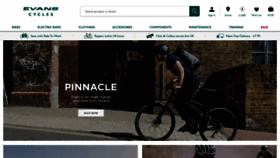 What Evanscycles.com website looked like in 2021 (4 years ago)