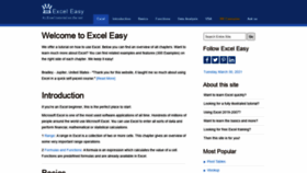 What Excel-easy.com website looked like in 2021 (2 years ago)