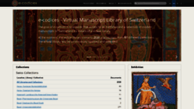 What E-codices.ch website looked like in 2021 (3 years ago)