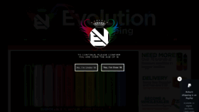 What Evolutionvaping.co.uk website looked like in 2021 (2 years ago)
