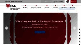 What Escardio.org website looked like in 2021 (2 years ago)