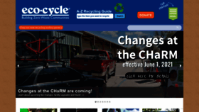 What Ecocycle.org website looked like in 2021 (2 years ago)