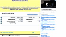 What Einkommensteuerrechner.com.de website looked like in 2021 (2 years ago)